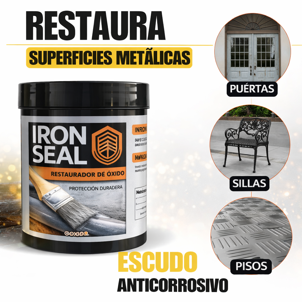 🔥 Iron Seal OxideX™ – Restaurador de Óxido Color Gris + Brocha GRATIS