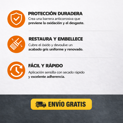 🔥 Iron Seal OxideX™ – Restaurador de Óxido Color Gris + Brocha GRATIS
