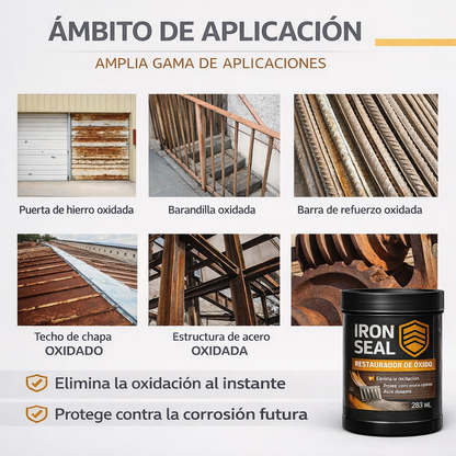 🔥 Iron Seal OxideX™ – Restaurador de Óxido Color Gris + Brocha GRATIS